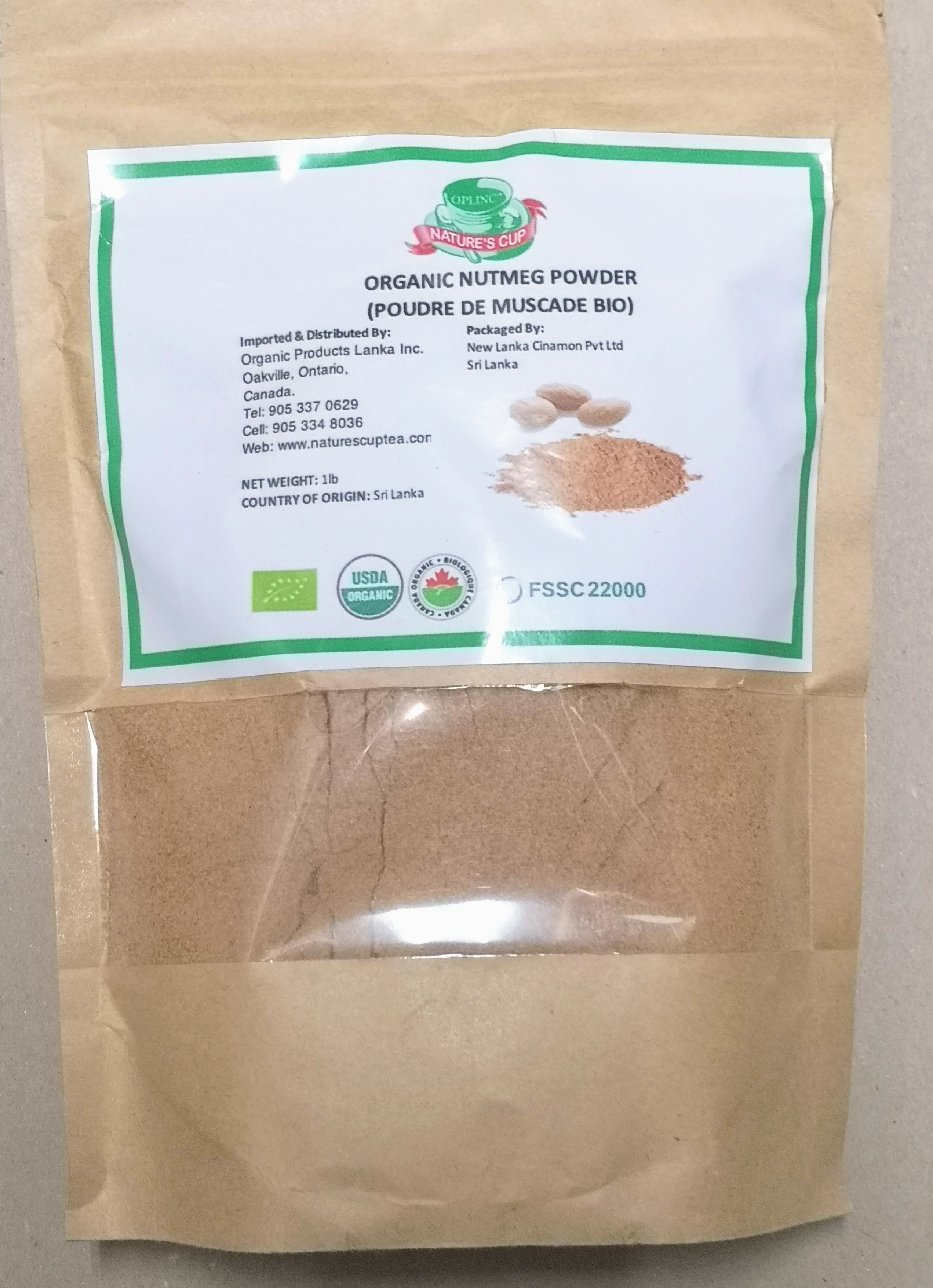 Nutmeg Powder-Organic, Ceylon, Sri Lanka