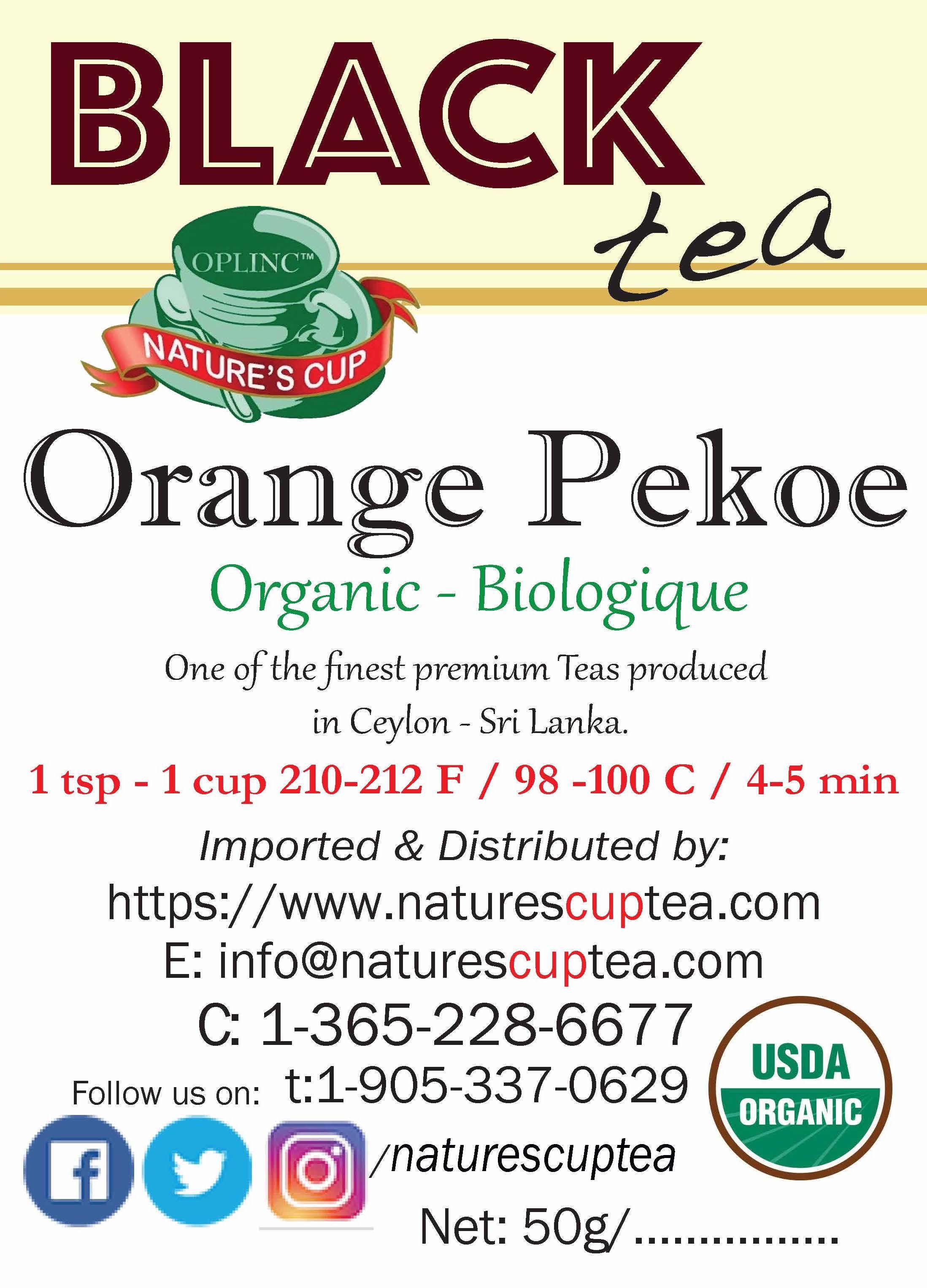 Black Tea (Orange Pekoe) - Natures Cup Tea