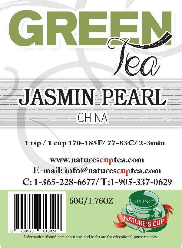 Green Tea (Jasmine Pearl), Natures Cup Tea, Oakville, Canada
