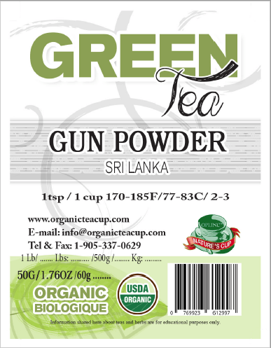 Green Tea (Gun Powder), Natures Cup Tea, Oakville, Canada