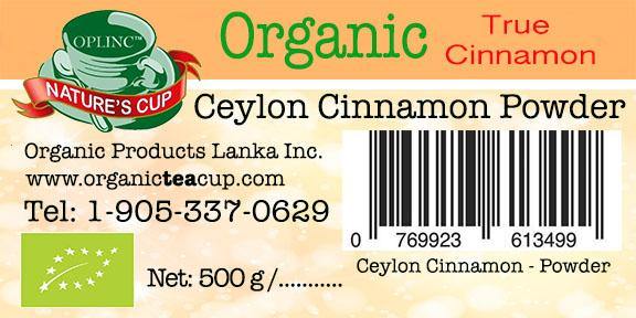 Organic Ceylon Cinnamon Powder, Natures Cup Tea, Oakville, Canada