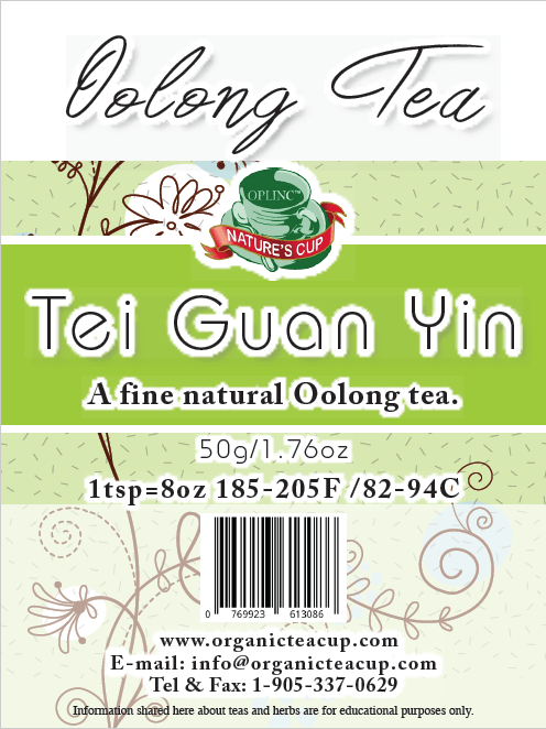 Oolong  Tea (Tei Guan Yin), Natures Cup Tea, Oakville, Canada